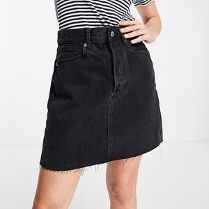 & Other Stories Faded Black Denim Skirt US 8 EUR 38